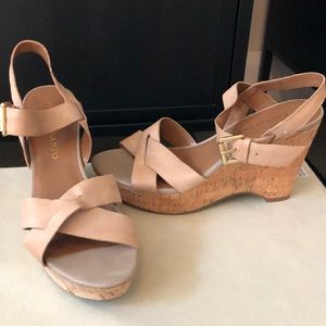 Franco Sarto Tan Wedges